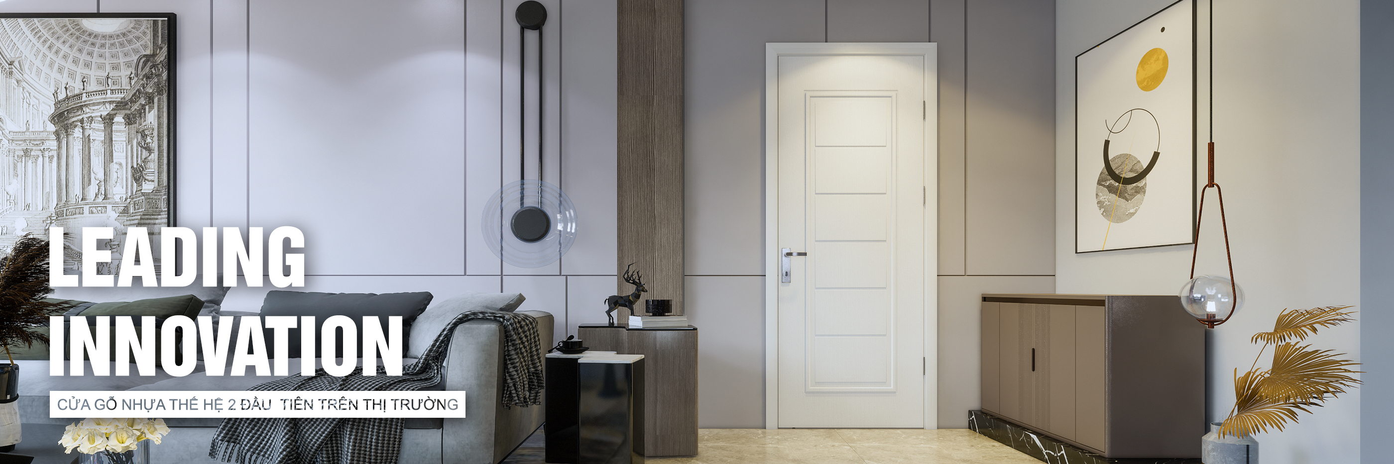 Cửa gỗ nhựa Việt Pháp Ecoplast Door® thế hệ 2