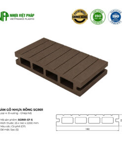 Thông số kỹ thuật sàn gỗ rỗng SGR01 loại 4 lỗ vuông ghép hở