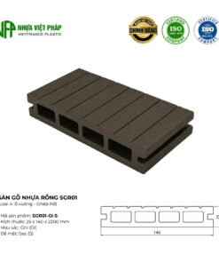Thông số kỹ thuật sàn gỗ rỗng SGR01 loại 4 lỗ vuông ghép hở