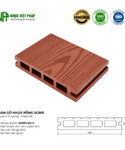 Thông số kỹ thuật sàn gỗ rỗng SGR01 loại 4 lỗ vuông ghép hở
