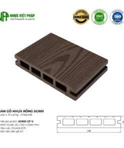 Thông số kỹ thuật sàn gỗ rỗng SGR01 loại 4 lỗ vuông ghép hở