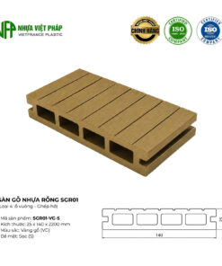 Thông số kỹ thuật sàn gỗ rỗng SGR01 loại 4 lỗ vuông ghép hở