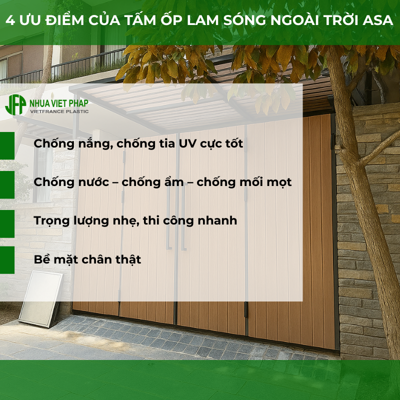 tấm ốp lam sóng ngoài trời ASA