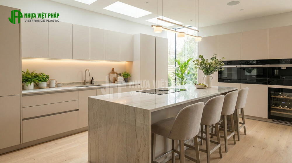 Cấu tạo tủ bếp inox 304 sản xuất tại Nhựa Việt Pháp