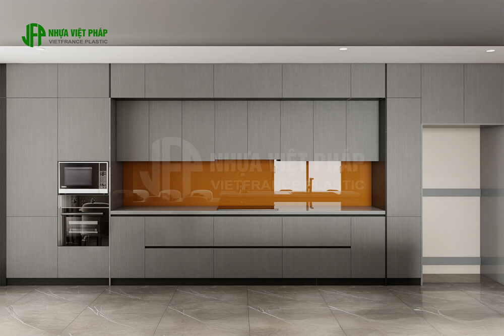 Hình ảnh mẫu tủ bếp chữ I của Nhựa Việt Pháp
