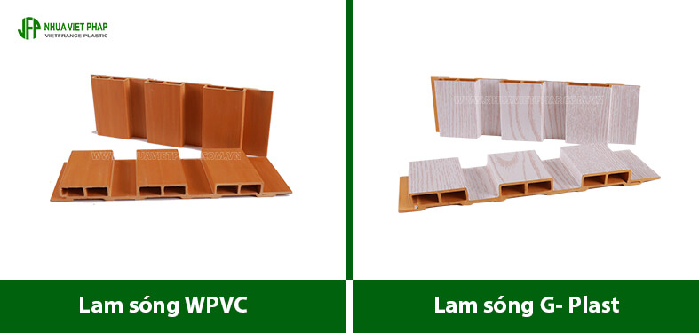 (Hai dòng sản phẩm ốp lam sóng gỗ nhựa – Nhựa Việt Pháp)