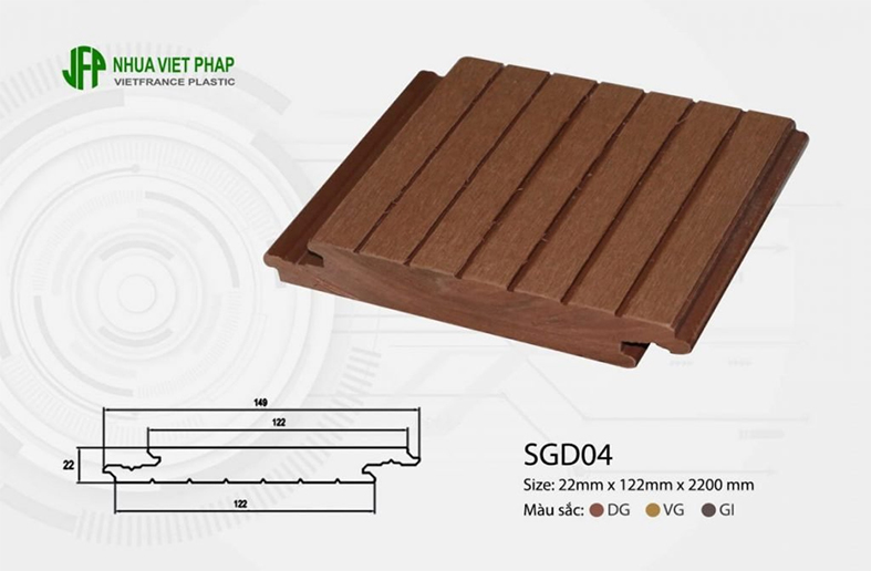 sàn gỗ ngoài trời loại kết cấu đặc SGD04