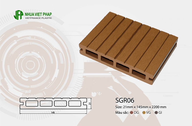 sàn gỗ ngoài trời loại kết cấu rỗng SGR06